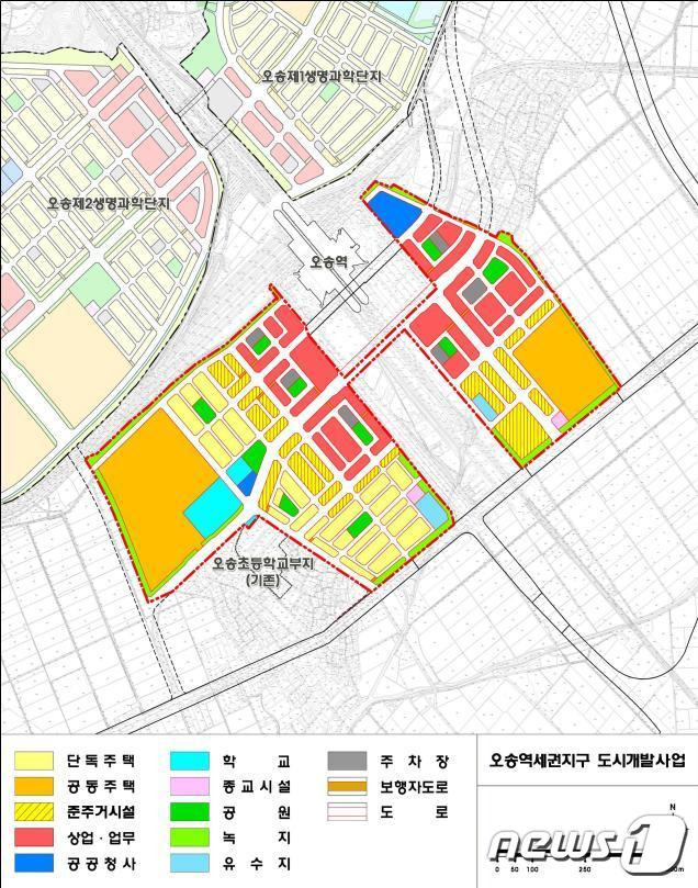 오송역세권 개발사업 토지이용계획(안)./뉴스1
