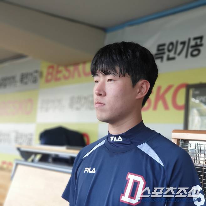 굳은 표정으로 인터뷰 하는 김유성. 대구=정현석 기자 hschung@sportschosun.com