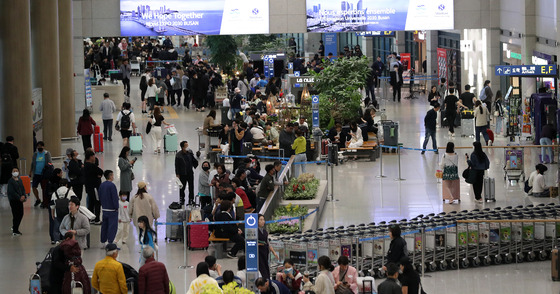 Arrival gate of Incheon International Airport on Wednesday [NEWS1]