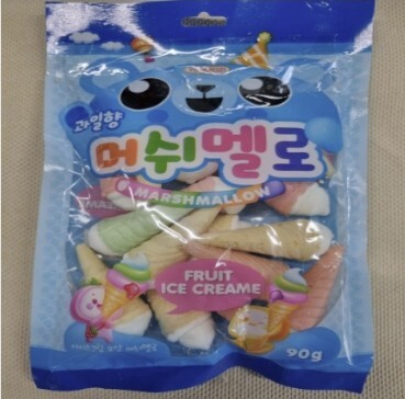 '과일향 아이스크림모양 머쉬멜로'. 식약처 제공