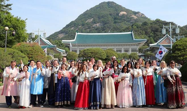 미국관광업계 대표단, 청와대 방문.