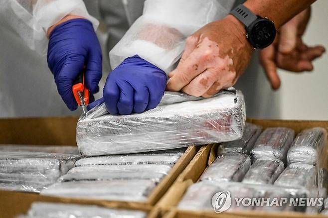 수사당국에 압수된 마약 위 사진 내용은 기사 내용과 무관합니다 [AFP 연합뉴스 자료사진. 재판매 및 DB 금지]