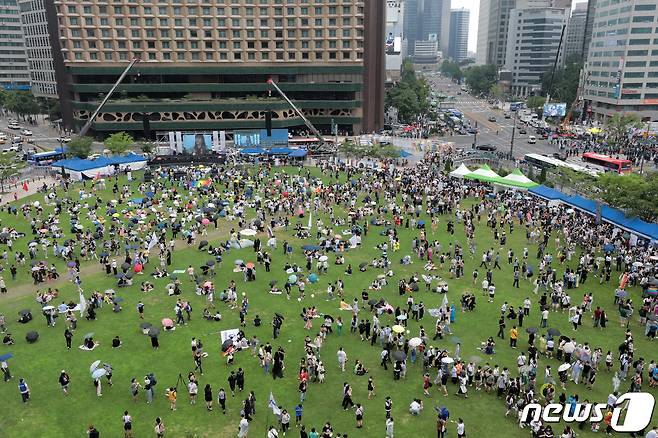 서울광장에서 지난해 7월16일 열린 서울퀴어문화축제. /뉴스1 ⓒ News1 조태형 기자