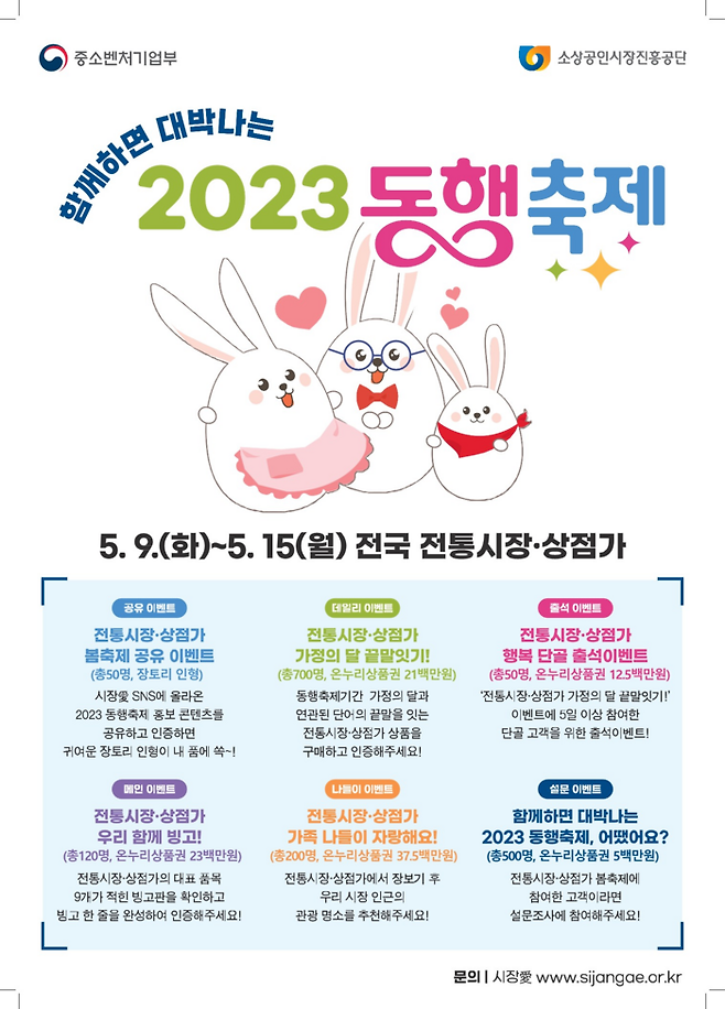 2023 동행축제 전통시장 및 상점가 참여 안내 포스터(사진=중소벤처기업부)