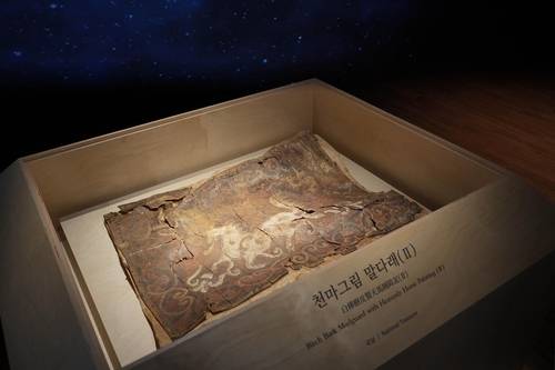 천마가 그려진 말다래  [국립경주박물관 제공. 재판매 및 DB 금지]