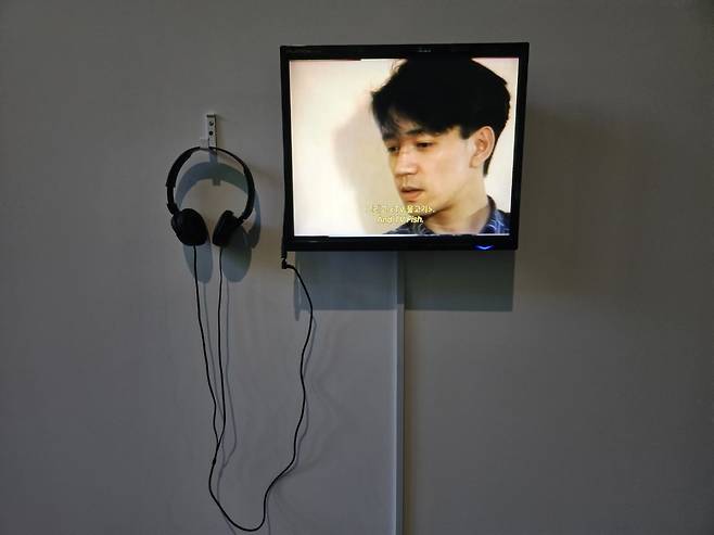 The video shows a conversation between Paik Nam-june and Ryuichi Sakamoto (Park Yuna/The Korea Herald)