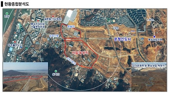 경기도 파주메디컬클러스터 조성사업의 현황종합분석도. [사진=파주시]