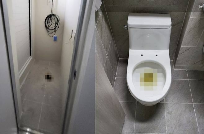 인천 신축아파트서 나온 인분 흔적 [사진 = 연합뉴스]