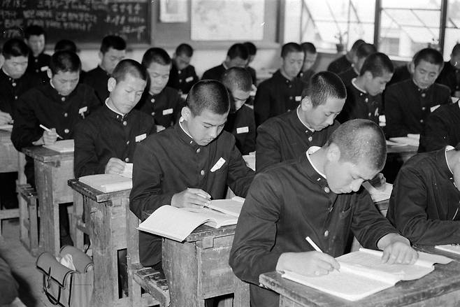 국립철도고등학교 수업 모습. 1967년 [국가기록원 제공]