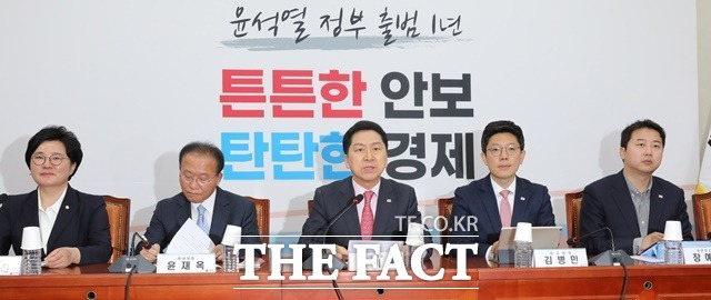 김기현 국민의힘 대표가 15일 오전 서울 여의도 국회에서 열린 최고위원회의에서 발언하고 있다. /뉴시스