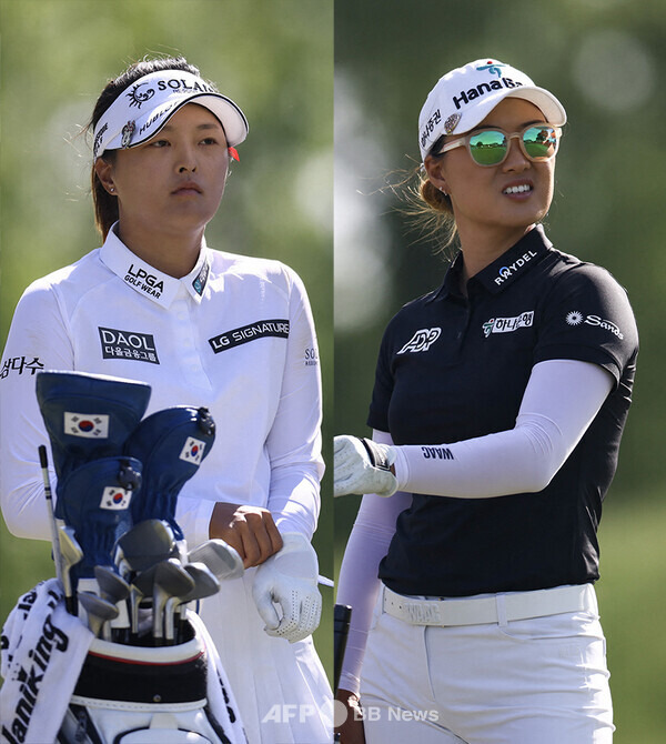 2023년 미국여자프로골프(LPGA) 투어 코그니전트 파운더스컵 우승 경쟁에 뛰어든 고진영, 이민지 프로가 연장전에 돌입했다. 사진제공=ⓒAFPBBNews = News1