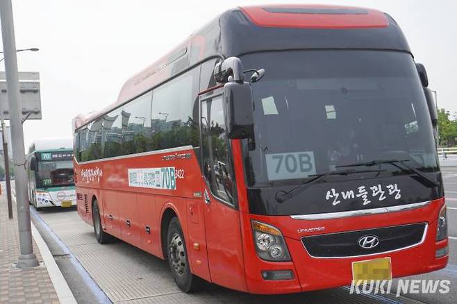 70번 버스 노선은 김포골드라인 승객을 분산하기 위해 지난 1월 신설됐으며 출근 시간대 운행 횟수는 최초 9회에서 지난달 24일 17회로, 지난 8일 41회로 늘어났다. 버스 배차 간격은 최초 15분이었다가 증편에 따라 3∼6분으로 단축됐다.