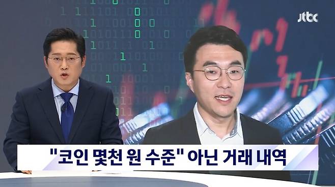 ▲JTBC가 15일 뉴스룸에서 김남국 무소속 의원의 상임위 중 코인거래 규모가 몇천원 수준이라는 것은 사실이 아니라고 반박 보도하고 있다. 사진=JTBC 뉴스룸 영상 갈무리