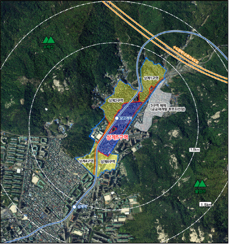 상계재정비촉진지구 상계5구역 위치도