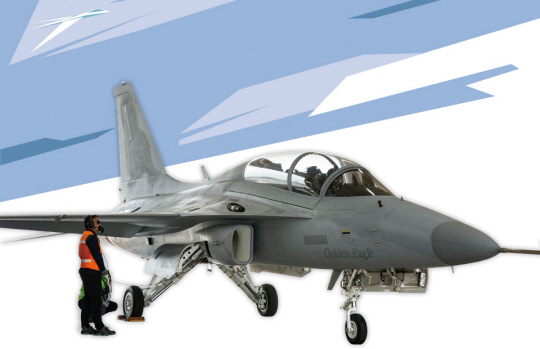 국산 경전투기 FA-50 성능이 크게 업그레이드 된다. 공중급유 시스템이 보강된 채 출격을 준비 중인 FA-50 시제기. 한국항공우주산업 제공