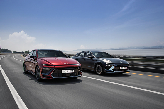 Hyundai Motor’s latest Sonata sedans on the road [HYUNDAI MOTOR]