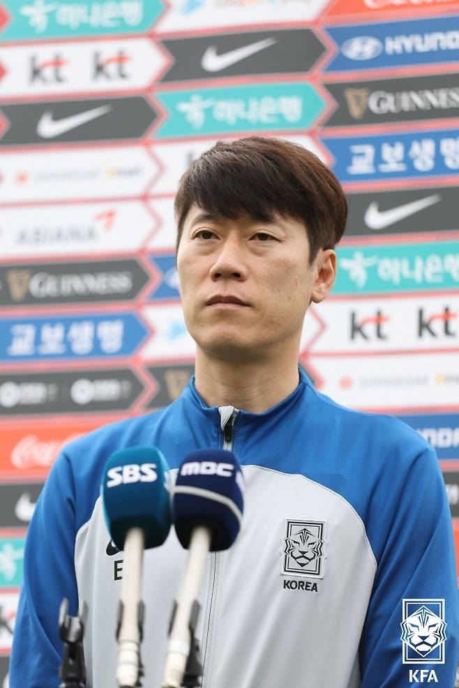 [서울=뉴시스] U-20 월드컵 축구대표팀 김은중 감독이 7일 경기 파주시 NFC에서 언론과 인터뷰를 하고 있다. (사진=대한축구협회 제공) photo@newsis.com *재판매 및 DB 금지