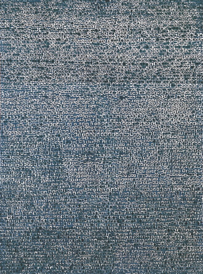   Ǿ ٽ  16-IV-70 #166 (1970, 232x172cm).  뷡  ȭ Ƶ ȯ ο ߻󼼰踦   ǰ.  ȭ ó 迡 θ ˷ȴ. ©Whanki FoundationWhanki Museum
