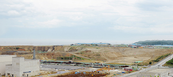 The construction site of Shin Hanul Units 3 and 4 in Uljin-gun, North Gyeongsang Province, South Korea [Photo provided by KHNP]