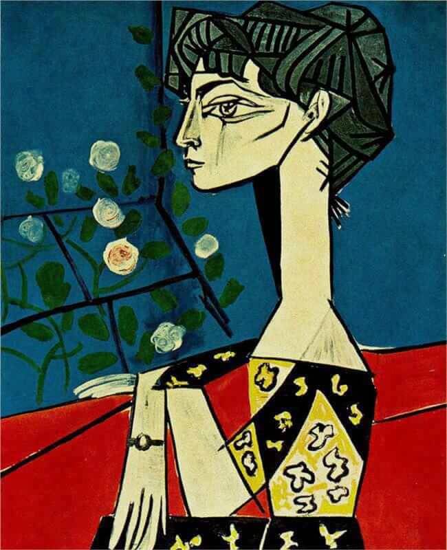 파블로 피카소, Jacqueline with flowers [www.PabloPicasso.org]