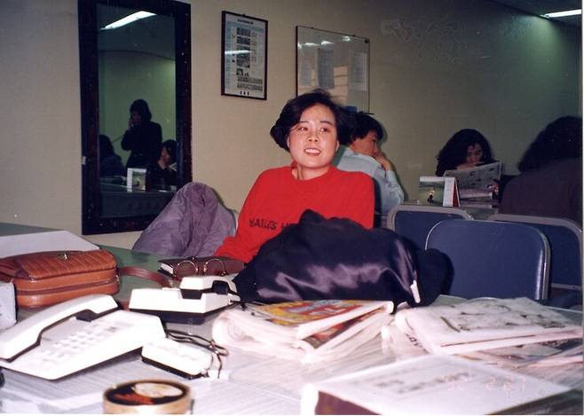 1992년 서울지방경찰청 여자형사기동대 초기 야간 유흥업소를 단속하러 출동하기 전의 모습. 박미옥 전 경정 제공