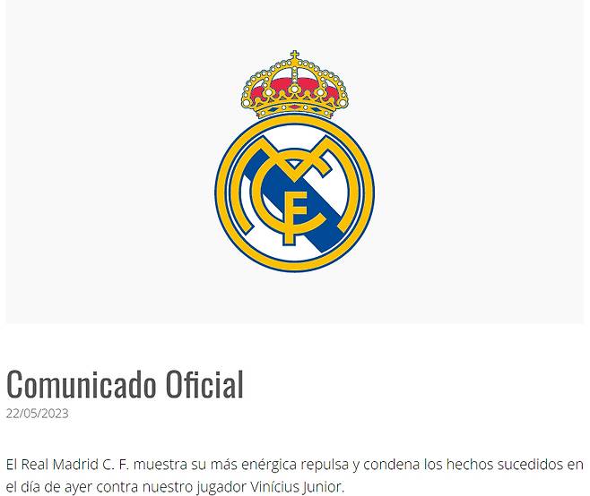▲ 레알 마드리드 공식성명 "끔찍한 범죄"