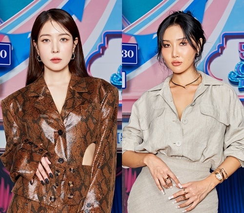 보아, 화사가 ‘댄스가수 유랑단’ 온라인 제작발표회에 참석했다. 사진=tvN