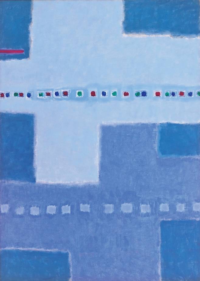 김환기의 ‘북서풍 30-VIII-65’(1965, 178x127㎝, 캔버스에 유채, 개인 소장). ⓒWhanki Foundation·Whanki Museum. 호암미술관 제공