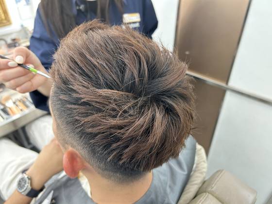 Phei Yong's hair after his treatment and styling sessions [SHIN MIN-HEE]