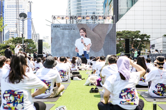 Merz Aesthetics held the “Confidence To Be” festival at COEX, Seoul, on May 13. [MERZ AESTHETICS]