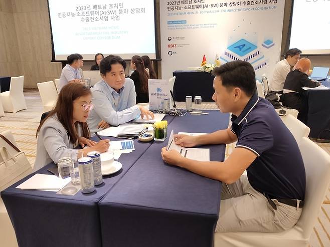 워터월시스템즈는 호찌민 ICT 수출컨소시엄에 참가해  베트남 DLP 시장 공략을 위해 현지 베트남 기업 관계자와 수출 상담을 가졌다.