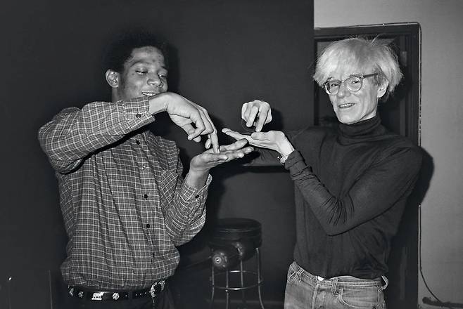 앤디 워홀과 장 미쉘 바스키아. [THE ANDY WARHOL FOUNDATION FOR THE VISUAL ARTS, INC.]