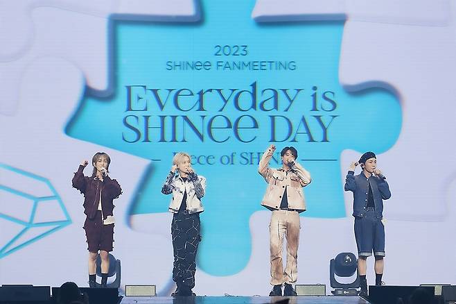 SHINee's fan meeting "Piece of SHINE" held in Seoul on Sat-Sun. (SM Entertainment)