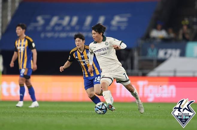 ▲ 양현준은 지난해와 달리 상당한 어려움을 겪고 있다. ⓒ한국프로축구연맹