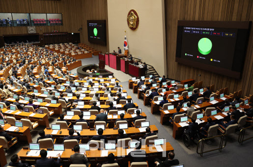 지난 25일 서울 여의도 국회에서 열린 제406회 국회(임시회) 제1차 본회의에서 국회의원의 가상자산 자진신고 및 조사에 관한 결의안이 가결되고 있다. 사진은 기사와 관련 없음. (사진=노진환 기자)