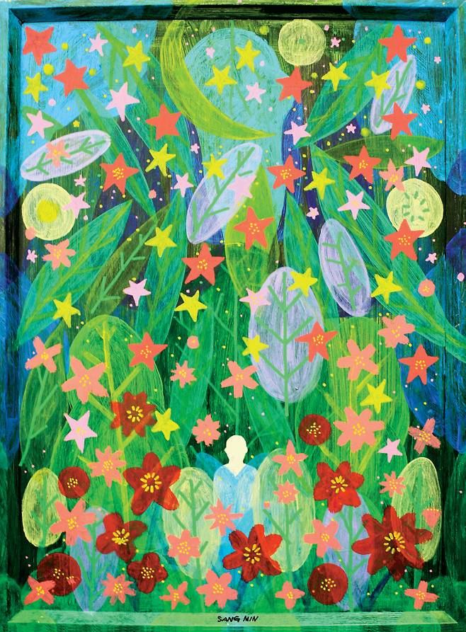 나무쟁반에 아크릴(30×19㎝)