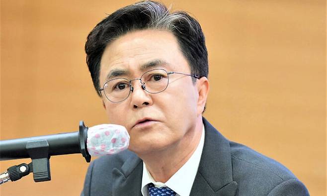 김태흠 충남지사가 30일 천안시청 대회의실에서 언론인 간담회를 가졌다.