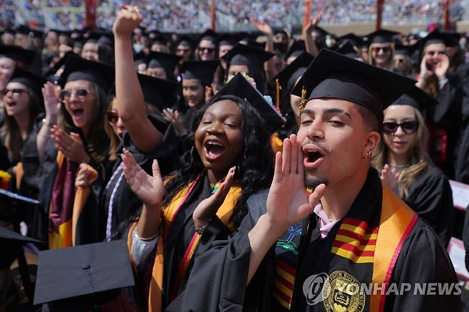 미국 보스턴칼리지 졸업식 [로이터 연합뉴스 자료사진]