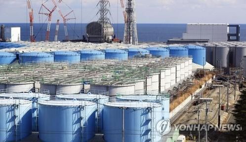 일본 후쿠시마 원전 부지의 오염수 탱크 모습./연합뉴스