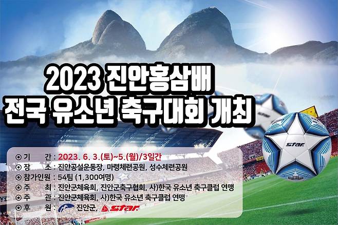 진안홍삼배 전국 유소년 축구대회 포스터  [진안군 제공]