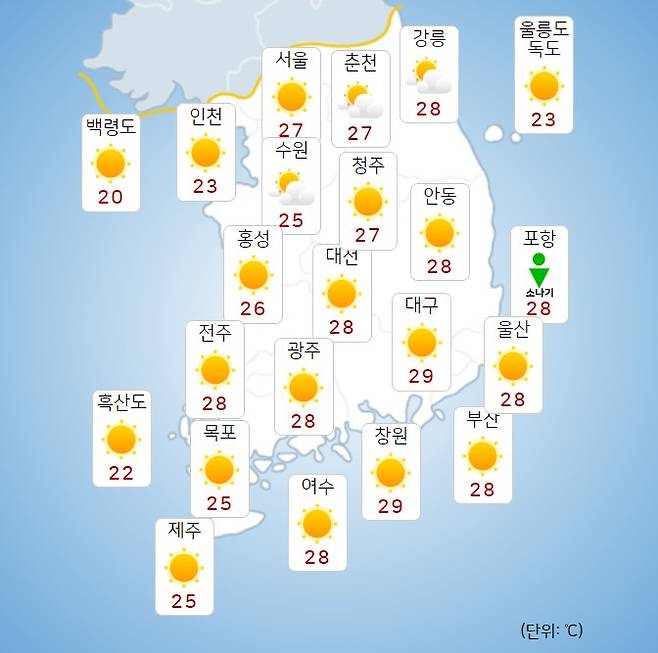 ©기상청: 오늘(2일) 전국날씨