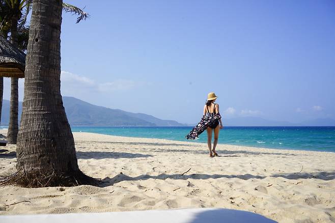 프라이빗 해변, 고운 모래, 파란 바다