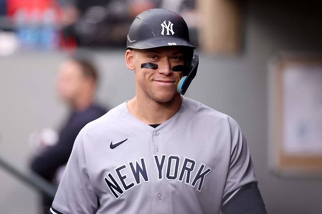 메이저리그(MLB) 아메리칸리그(AL) 5월 이달의 선수상을 수상한 뉴욕 양키스의 애런 저지 사진=AFP/연합뉴스