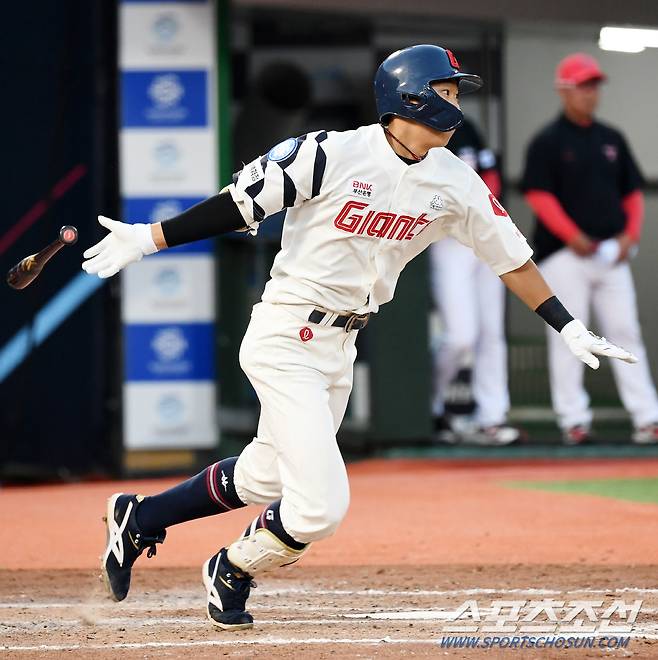 경험이 쌓일수록 더 정교해지고 있는 타격 '야구 센스가 있는 선수다' 부산=박재만 기자 pjm@sportschosun.com