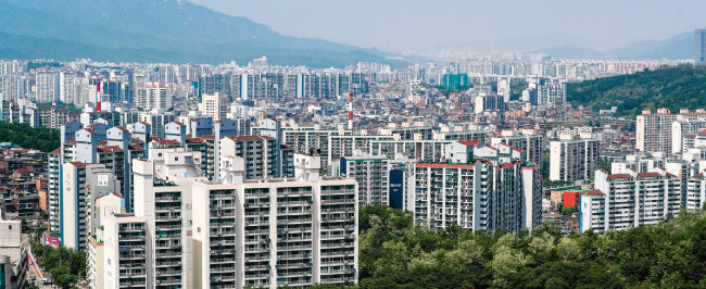 서울 강북구, 도봉구 일대 아파트 단지 전경. [뉴스1]