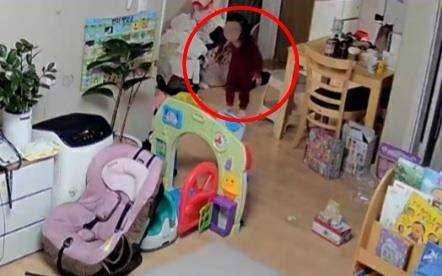 오리고기 먹고 토하는 아이 오리고기를 먹은 일가족이 모두 식중독에 걸린 모습이 홈 CCTV에 담겼다. 동그라미 속 4살 아이가 음식물을 물줄기처럼 토해내고 있다. [제보자 A씨 제공]