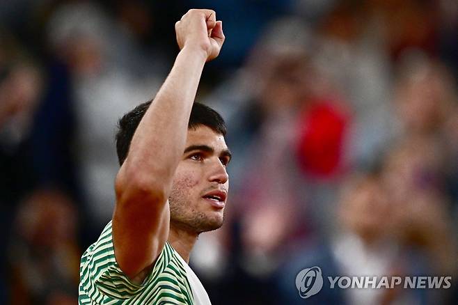 프랑스오픈 16강 오른 알카라스 [AFP=연합뉴스]