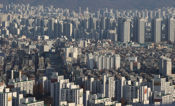 서울 강남구 삼성동 아셈타워에서 바라본 아파트 (사진=연합뉴스)