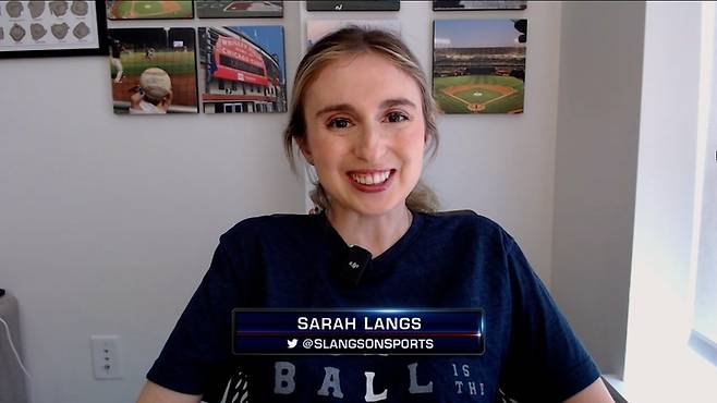 메이저리그 기록 분석가로 이름을 떨친 새라 랭스는 2021년 불치병 ALS로 판명돼 연구기금 모금과 투병을 병행하고 있다. MLB.COM 캡처