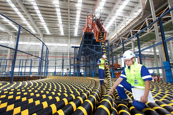 LS전선 해저케이블 생산현장 [LS전선 제공]